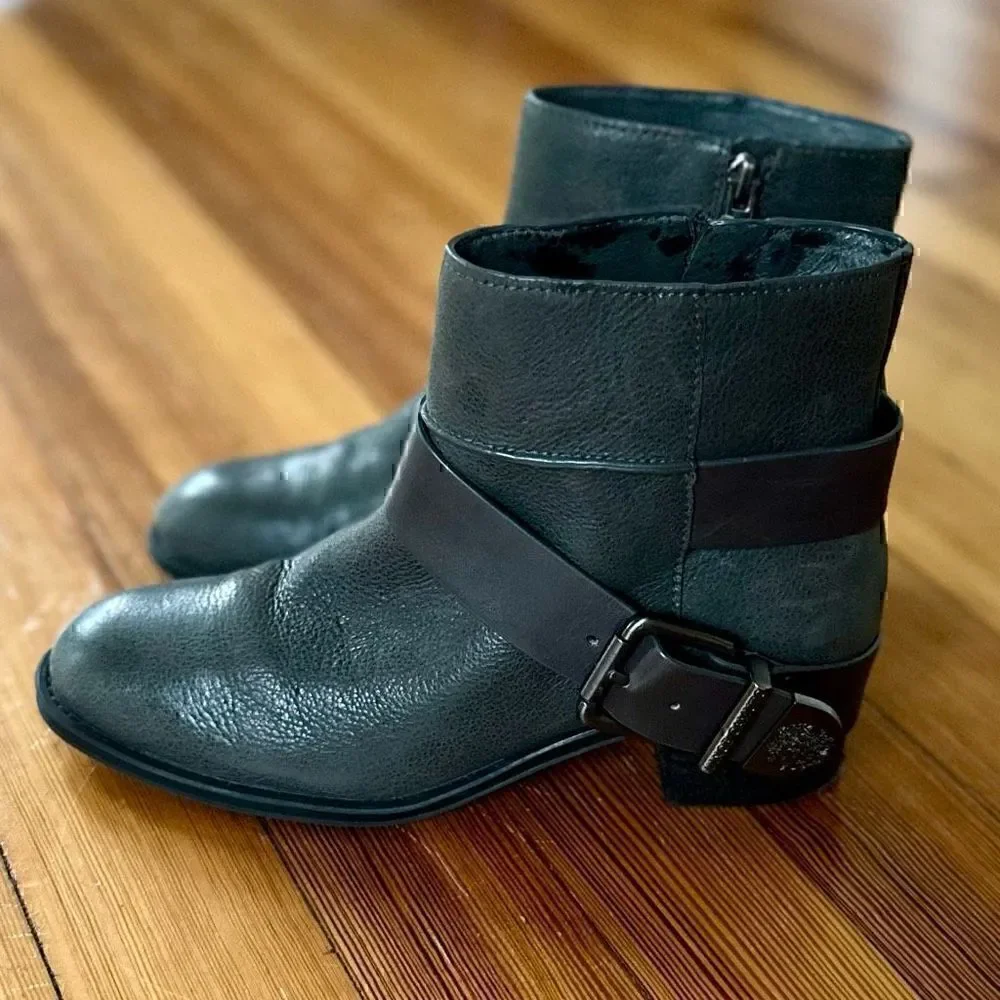Vince Camuto Romeo Buckled Ankle Boots in After Midnight